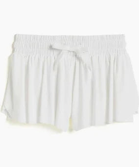 White butterfly shorts