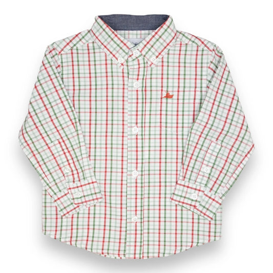 Red/Green Plaid LS Dress Shirt