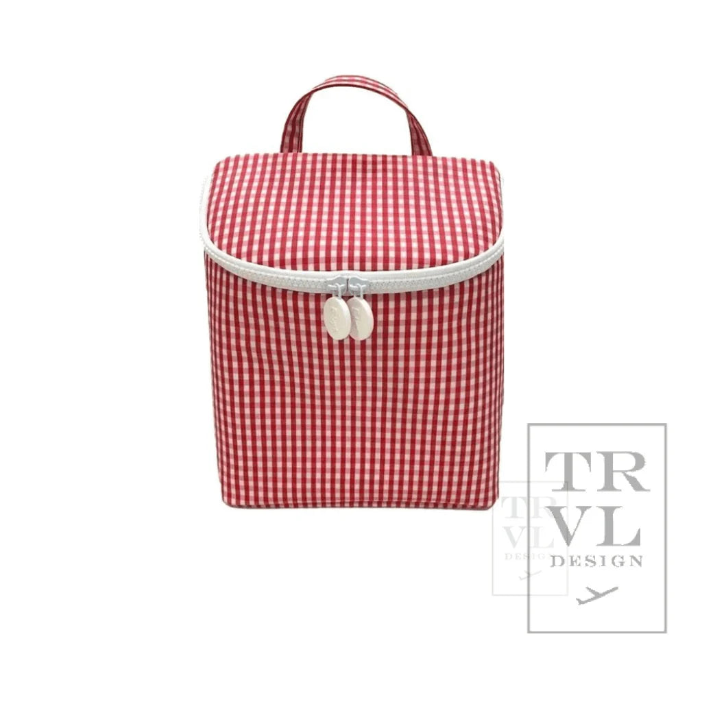 Gingham Red-take away lunch bag