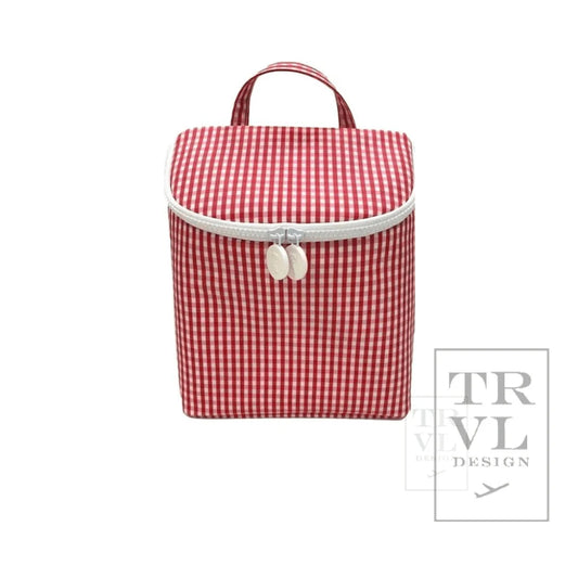 Gingham Red-take away lunch bag