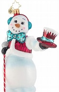 Hats Off Snowman Gem Ornament