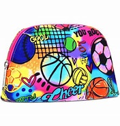 Corey Paige fun sports oval cosmetics bag