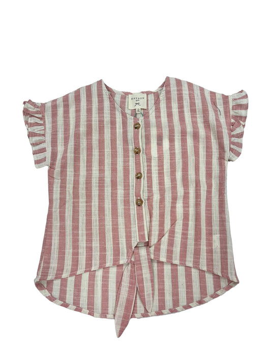 pink stripe blouse