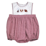 Maroon Bulldog French Knot Boys Bubble