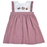 Maroon Bulldog French Knot Dress