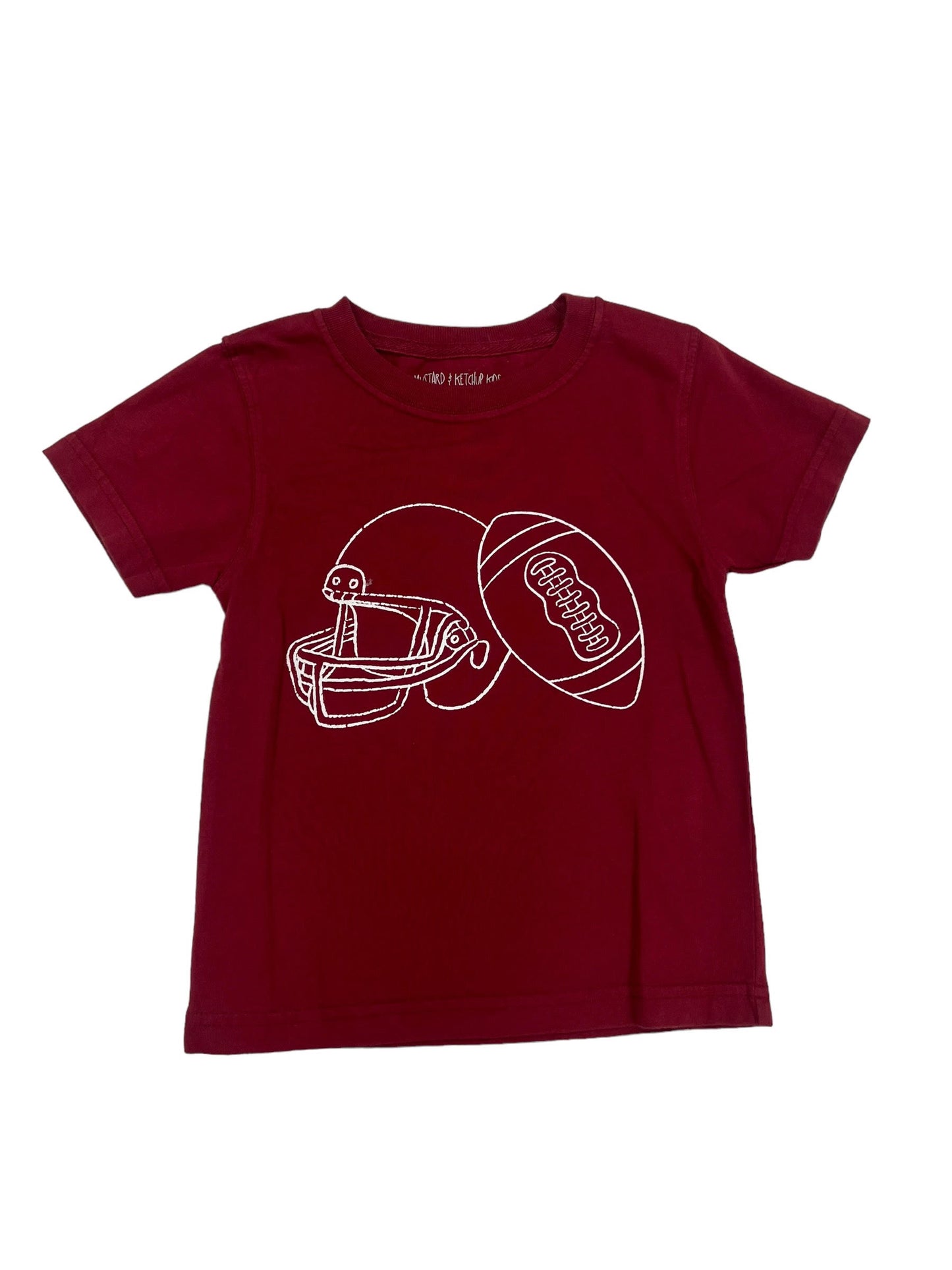 maroon helmet shirt